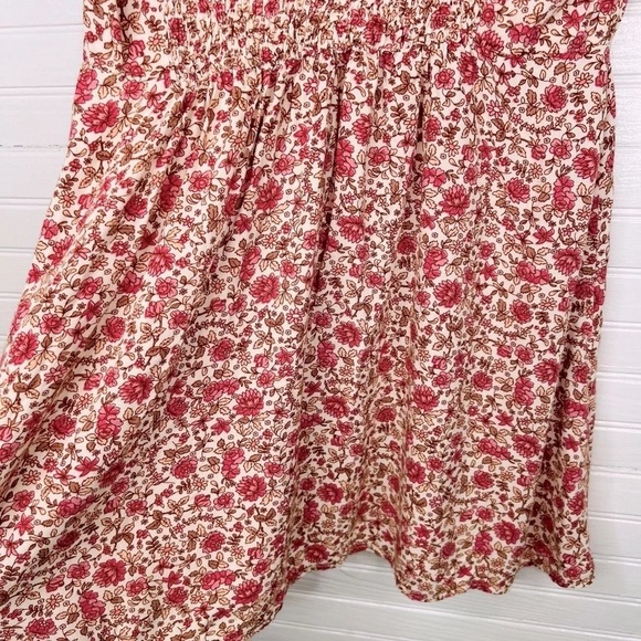 Princess Polly Floral Mini Dress Multicolor V-Neck Puff Short Sleeve Size 4 - Picture 9 of 12